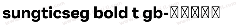 sungticseg bold t gb字体转换